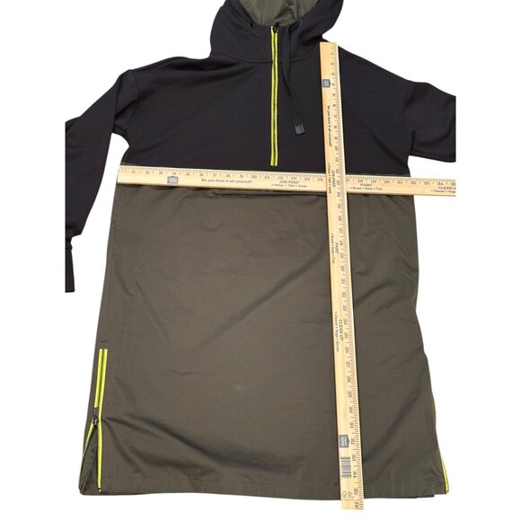 Athleta Radiant Hybrid Army Green Oversized Hoodie Pullover Dress ST - Picture 4 of 7